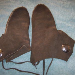 Womens Brown Suede Moccasins Ankle Concho Leather Size 8
